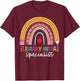 Rainbow Library Media Specialist School Library Squad Week T-Shirt - T-Shirt | Maroon
