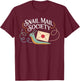 Charming Snail Mail Society Penpal Enthusiast T-Shirt - T-Shirt | Maroon