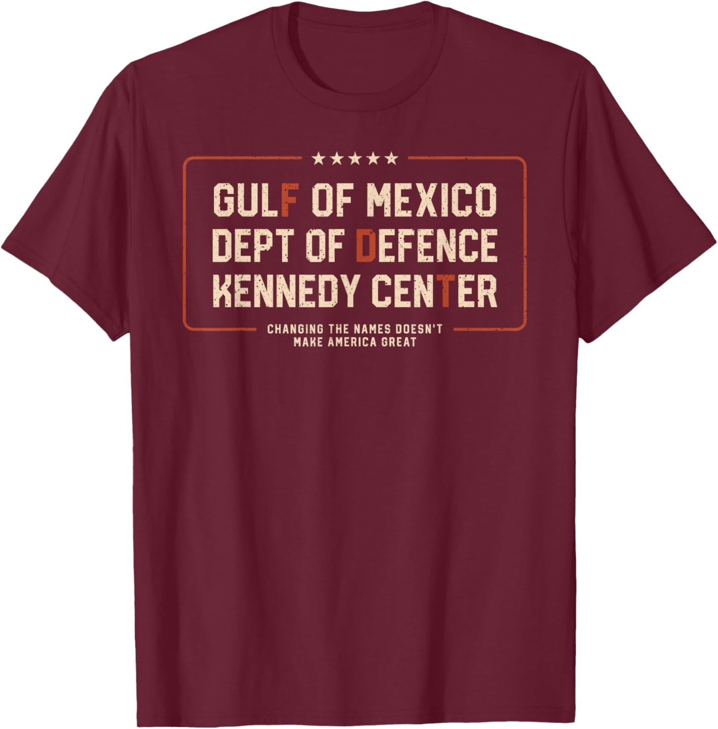 Gulf of Mexico Dept of Defense Kennedy Center Retro Resist T-Shirt - T-Shirt | Maroon