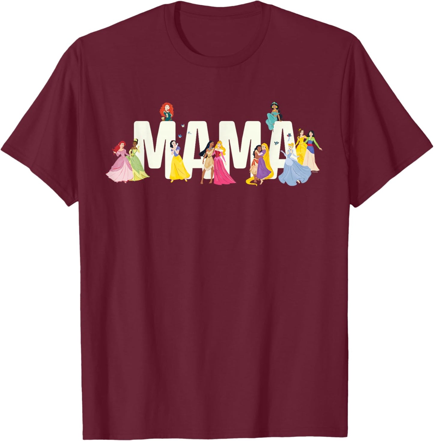 Disney Princess Squad Mama Family Trip Vacation Reunion T-Shirt - T-Shirt | Maroon