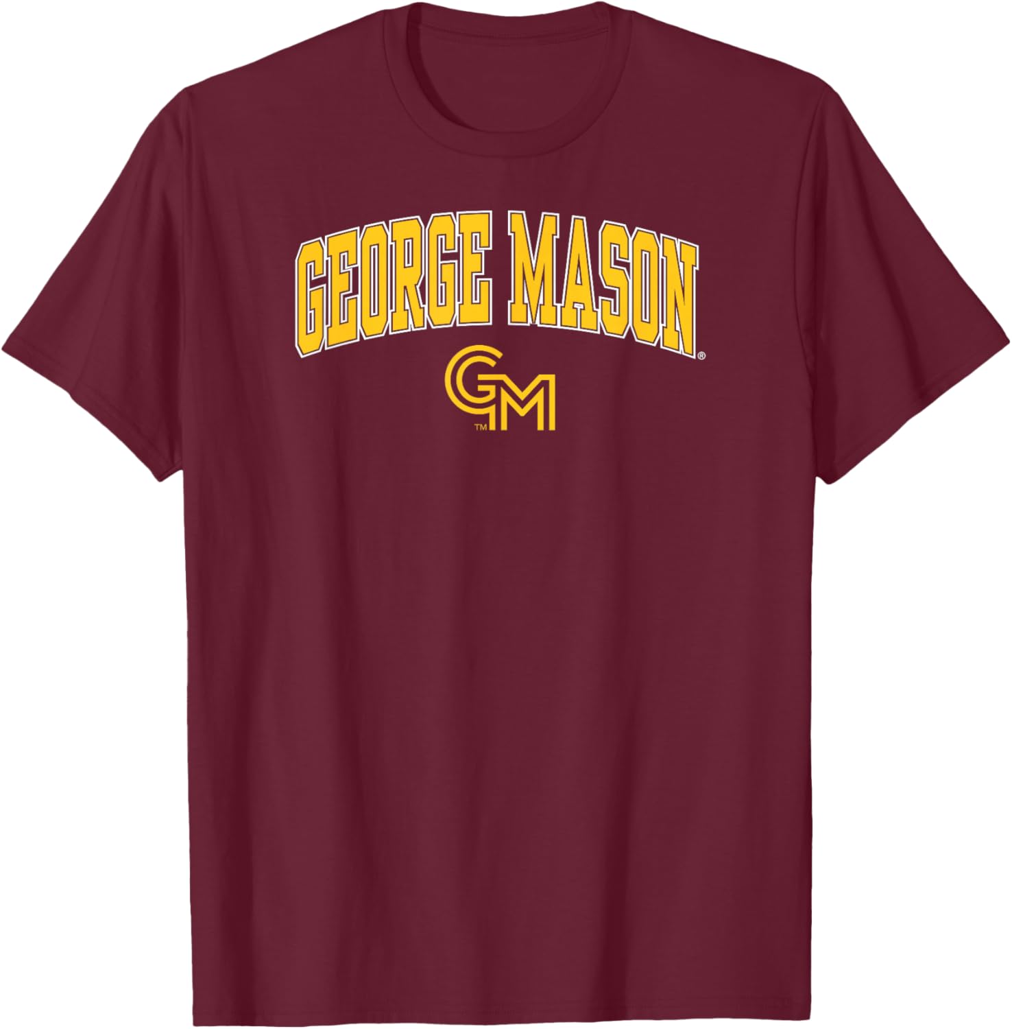George Mason Patriots Arch Over Green Officially Licensed T-Shirt - T-Shirt | Maroon