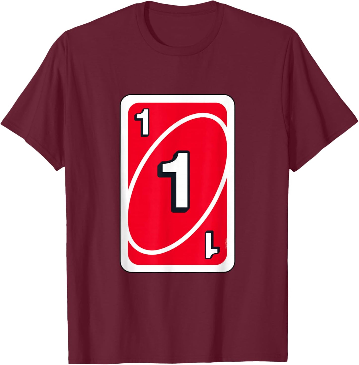 UNO Halloween Red 1" Card T-Shirt - T-Shirt | Maroon