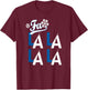Funny LA Baseball Fan Christmas FA La La Holiday Blue Theme T-Shirt - T-Shirt | Maroon