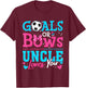 Goals Or Bows Uncle Loves You Soccer Ball Gender Reveal T-Shirt - T-Shirt | Maroon