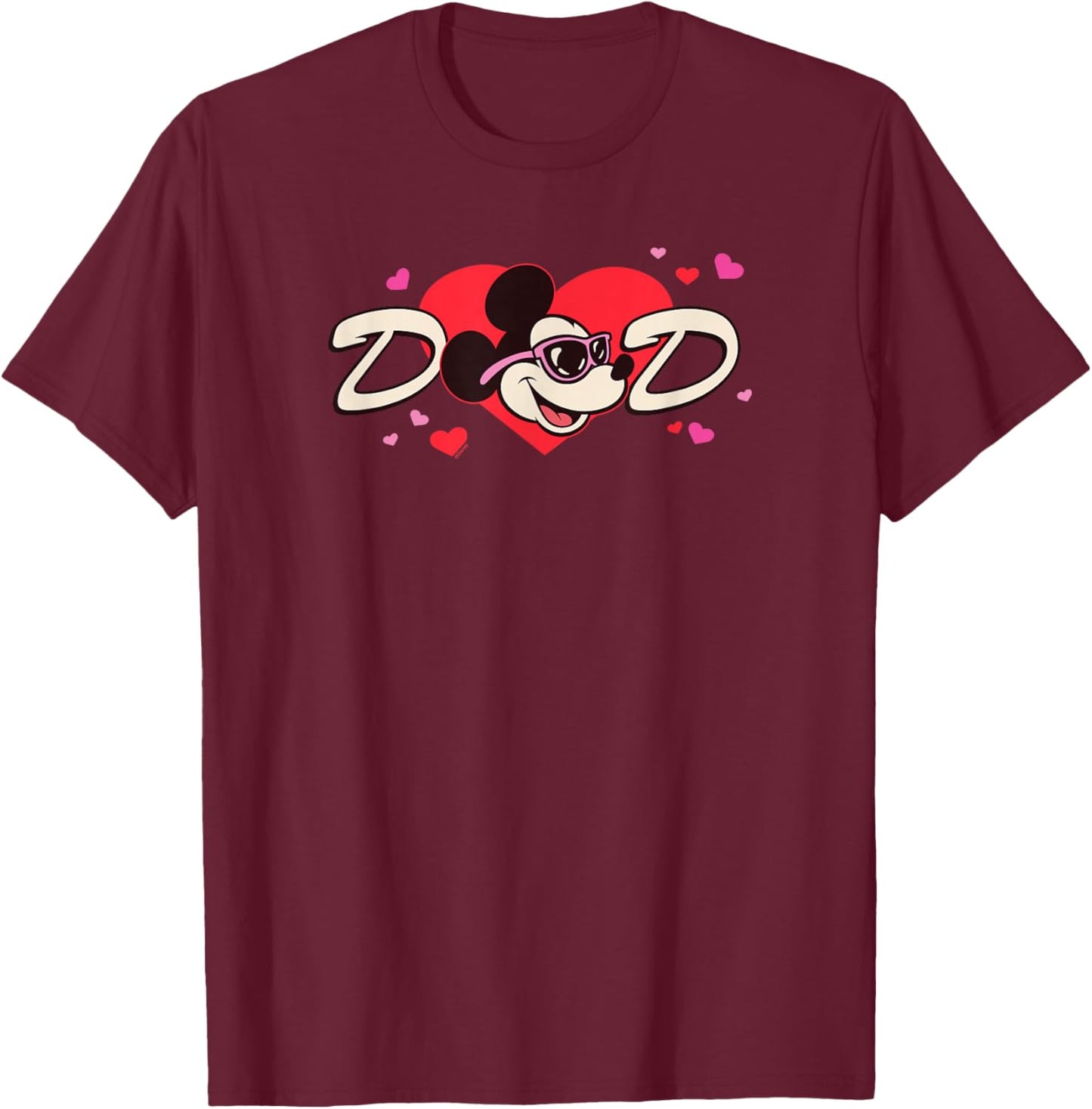 Disney Valentine's Day Dad Gift Family Matching Trip T-Shirt - T-Shirt | Maroon
