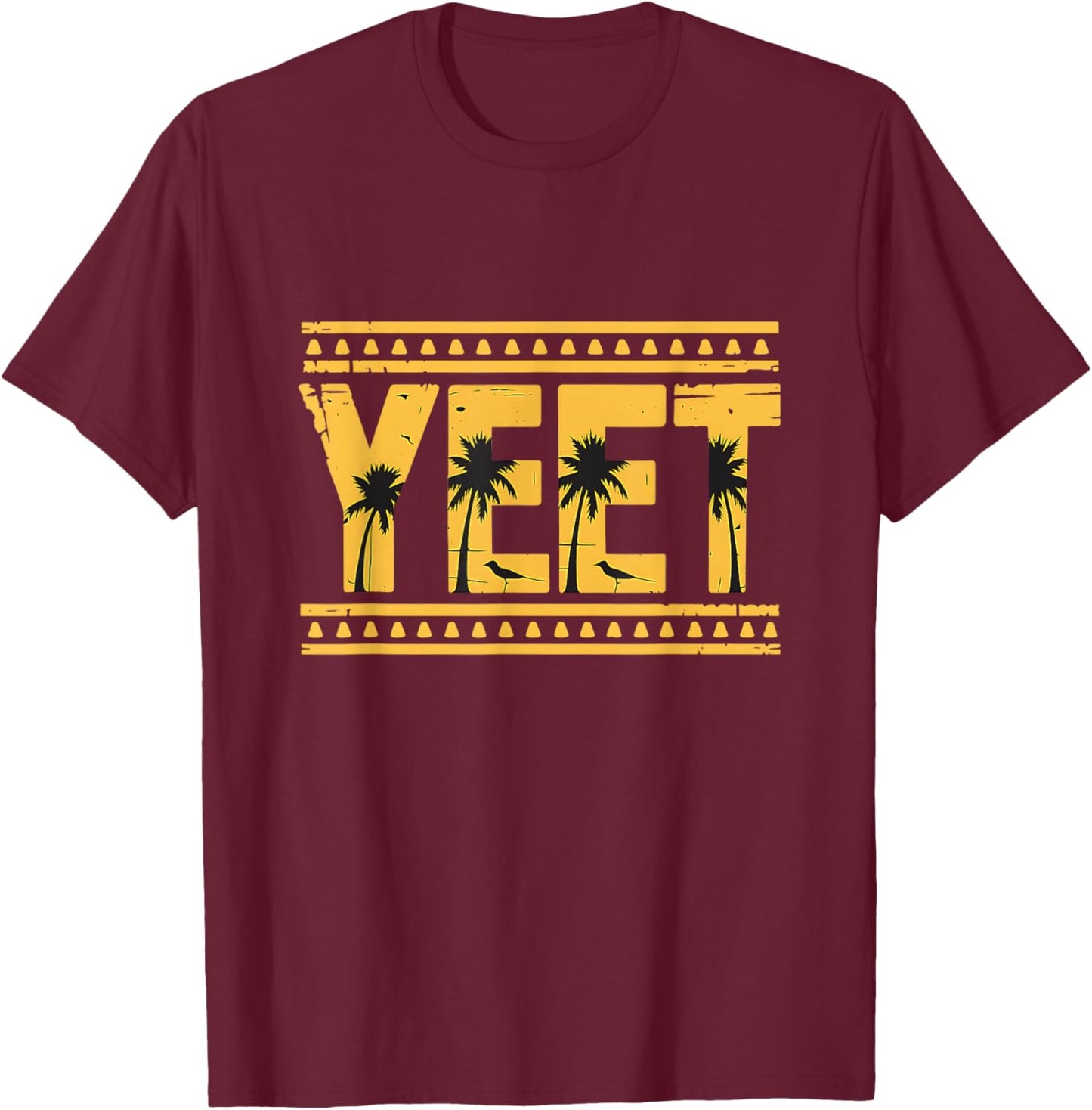 Yeet Tribal Art Meme Funny Slang Gift T-Shirt - T-Shirt | Maroon