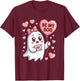 Be My Boo Cute Ghost Valentines Day Love T-Shirt - T-Shirt | Maroon