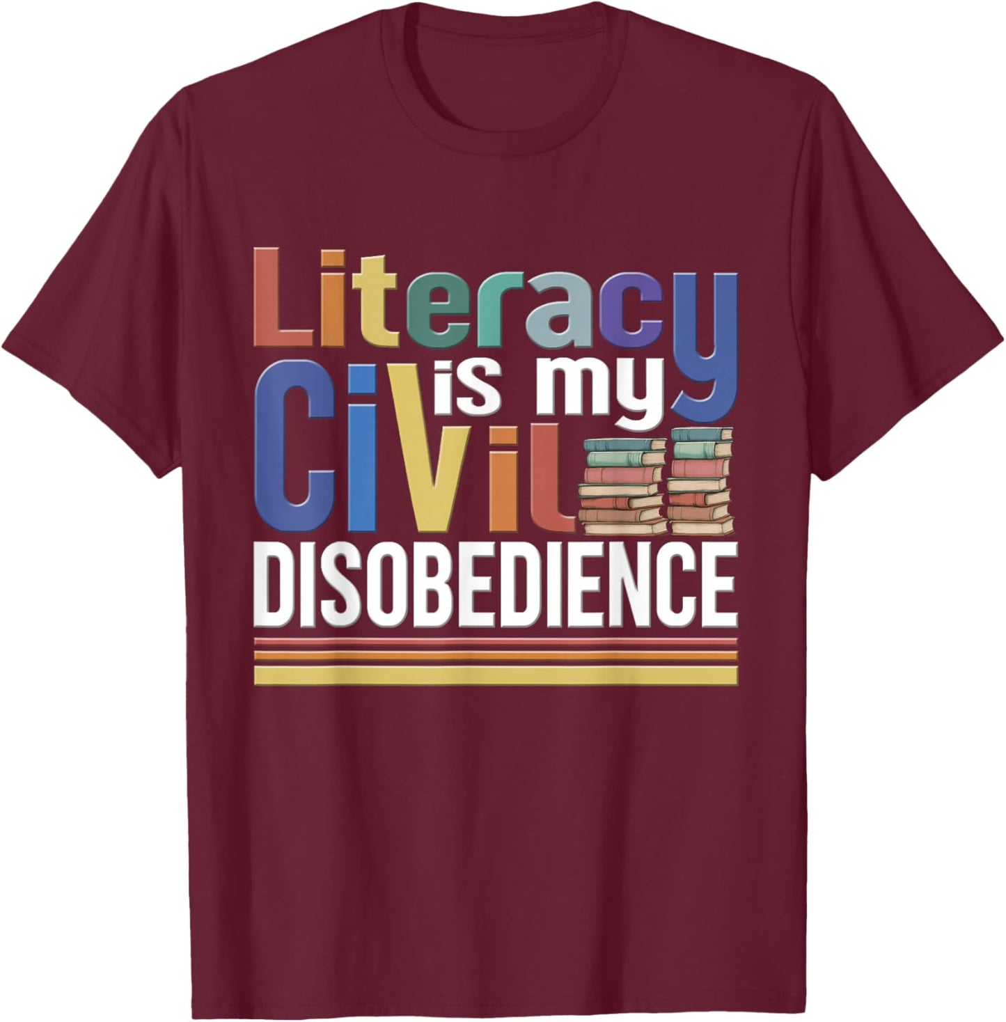 Banned Books Week Read Reading Book Lover Librarian T-Shirt - T-Shirt | Maroon