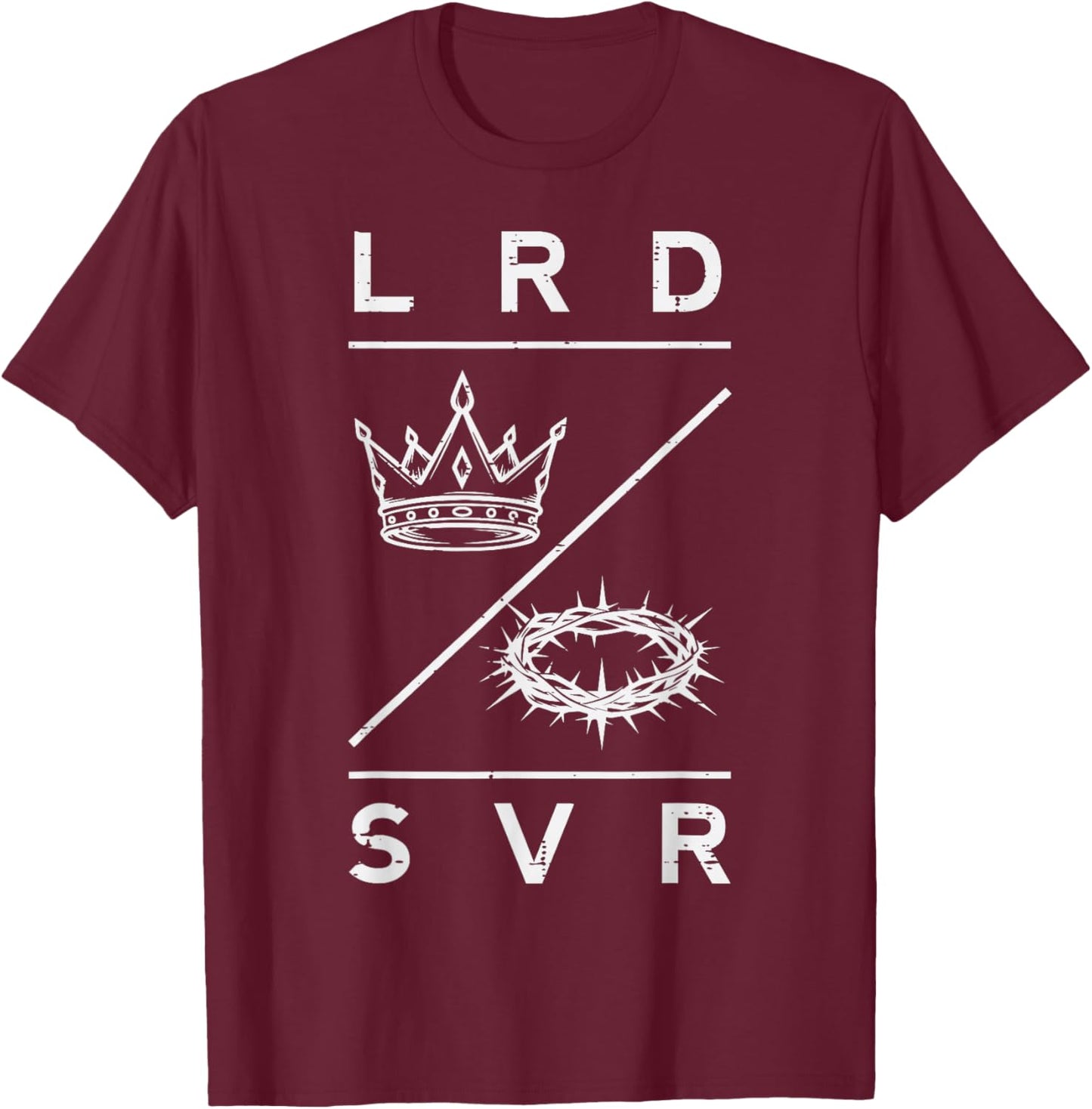 Lord Saviour Crown Christian God Jesus Bible Men Women Kids T-Shirt - T-Shirt | Maroon