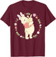 Disney Winnie The Pooh Easter Bunny Hug Pastel Spring Flower T-Shirt - T-Shirt | Maroon