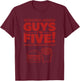 Guys I m Five 5Th Birthday Burger Fast Food Party Bday T-Shirt - T-Shirt | Maroon