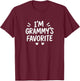 I'm Grammy's Favorite T-Shirt - T-Shirt | Maroon