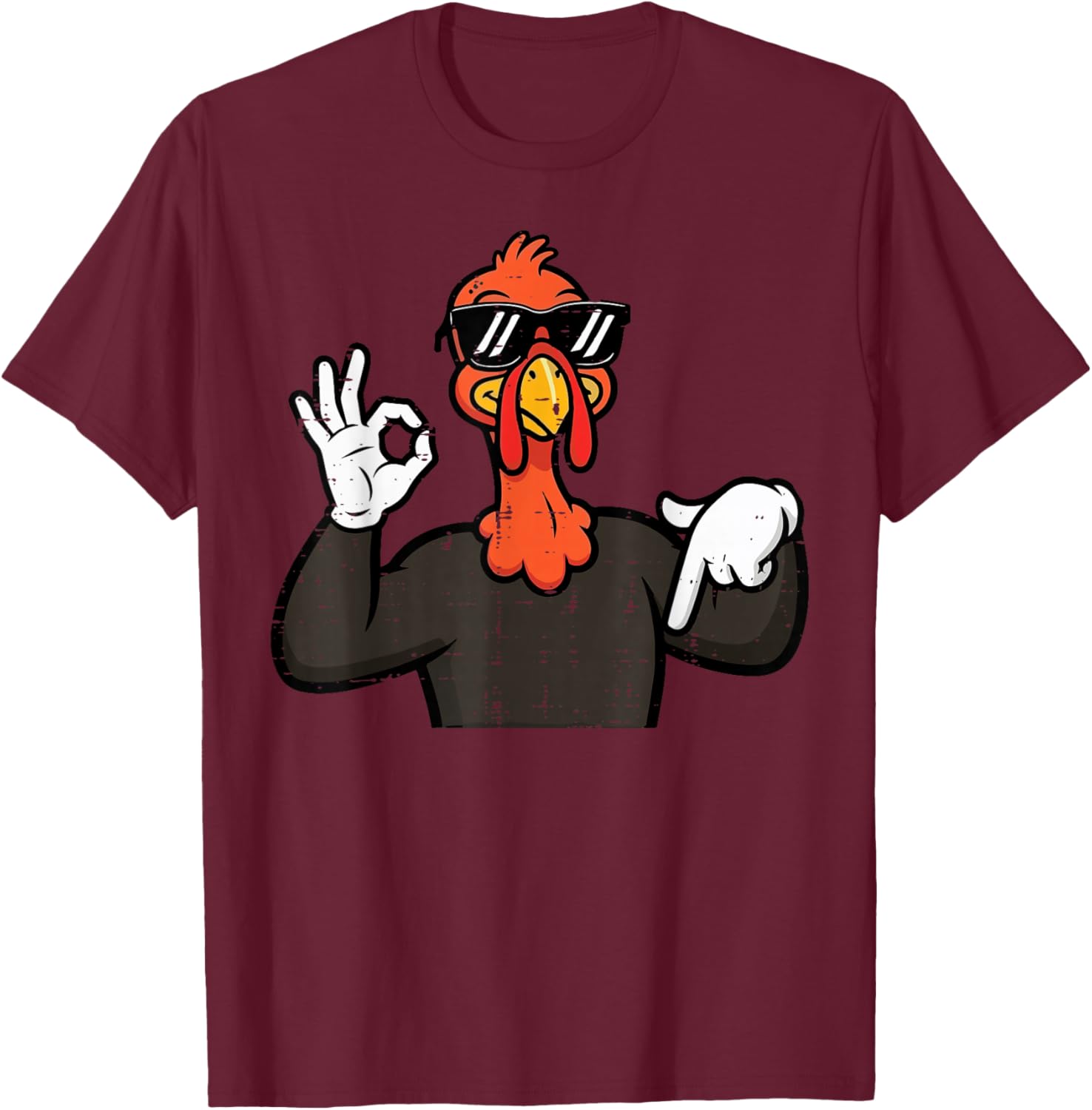 Thanksgiving Turkey 67 Hand Sign Funny 6 7 Meme Men Kids Boy T-Shirt - T-Shirt | Maroon