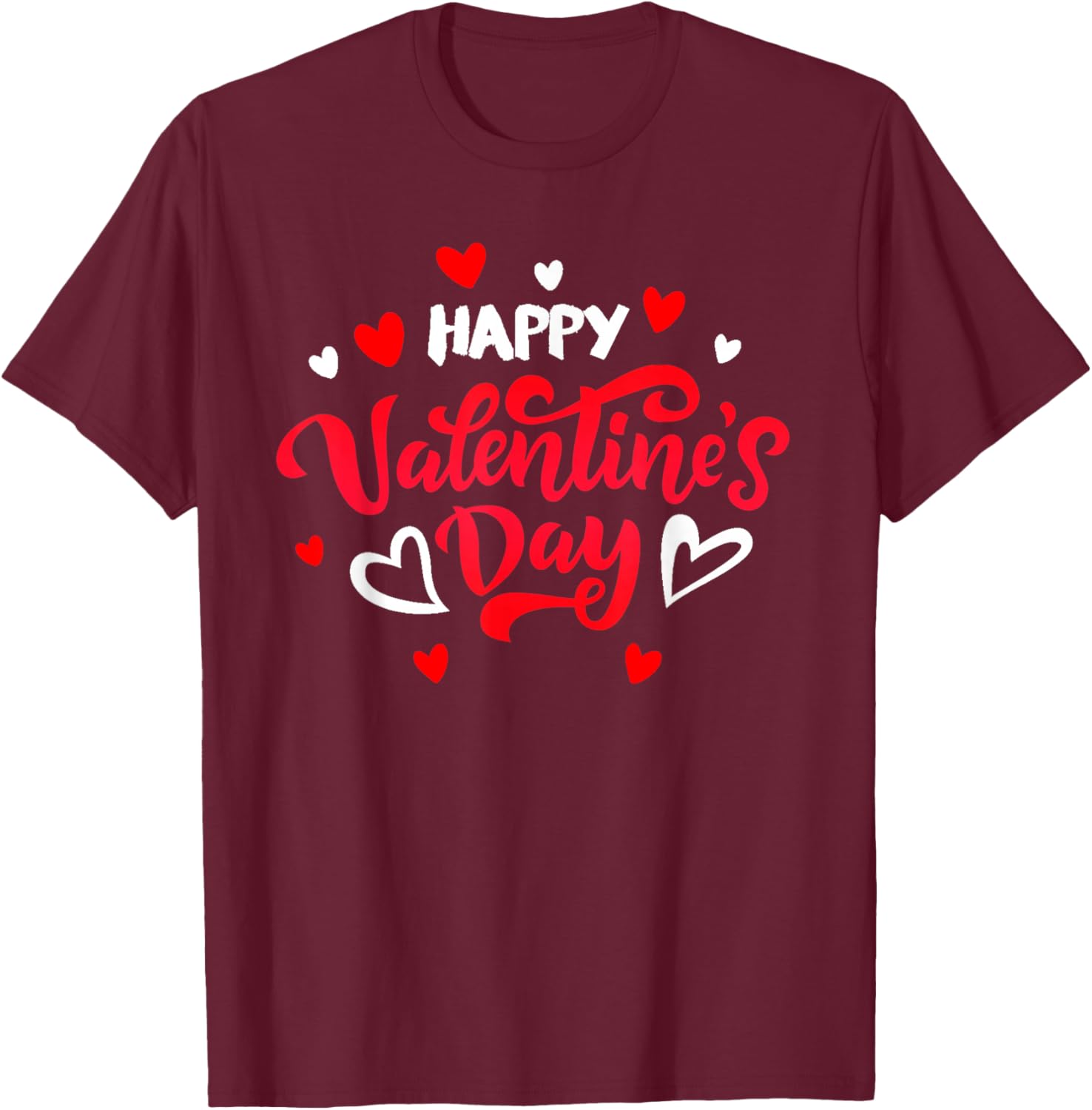 Happy Valentine's Day 2026 T-Shirt - T-Shirt | Maroon