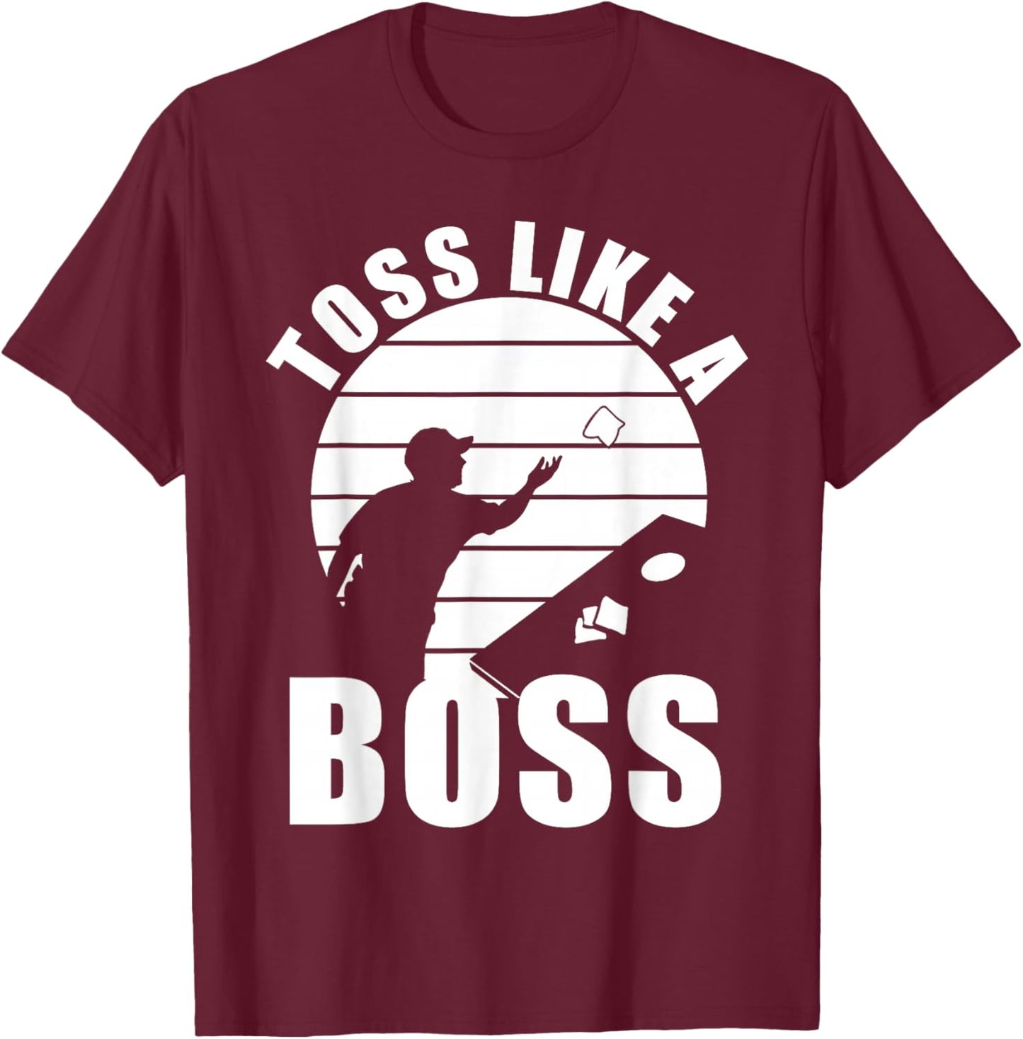 Cornhole Art Women Adult Cornhole Player Corn Hole T-Shirt - T-Shirt | Maroon