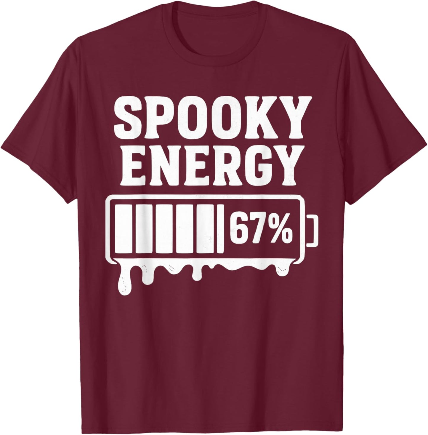 67 Halloween Spooky Energy Brainrot Meme Six Seven Boys Kids T-Shirt - T-Shirt | Maroon