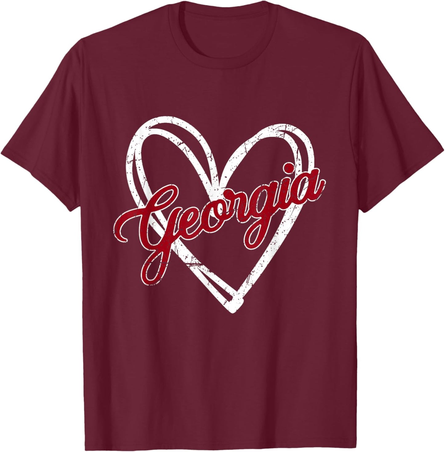 Georgia Vintage USA Peach State Southern Pride Men Women Kid T-Shirt - T-Shirt | Maroon