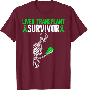 Liver Transplant Survivor Liver Transplant Surgery T-Shirt - T-Shirt | Maroon