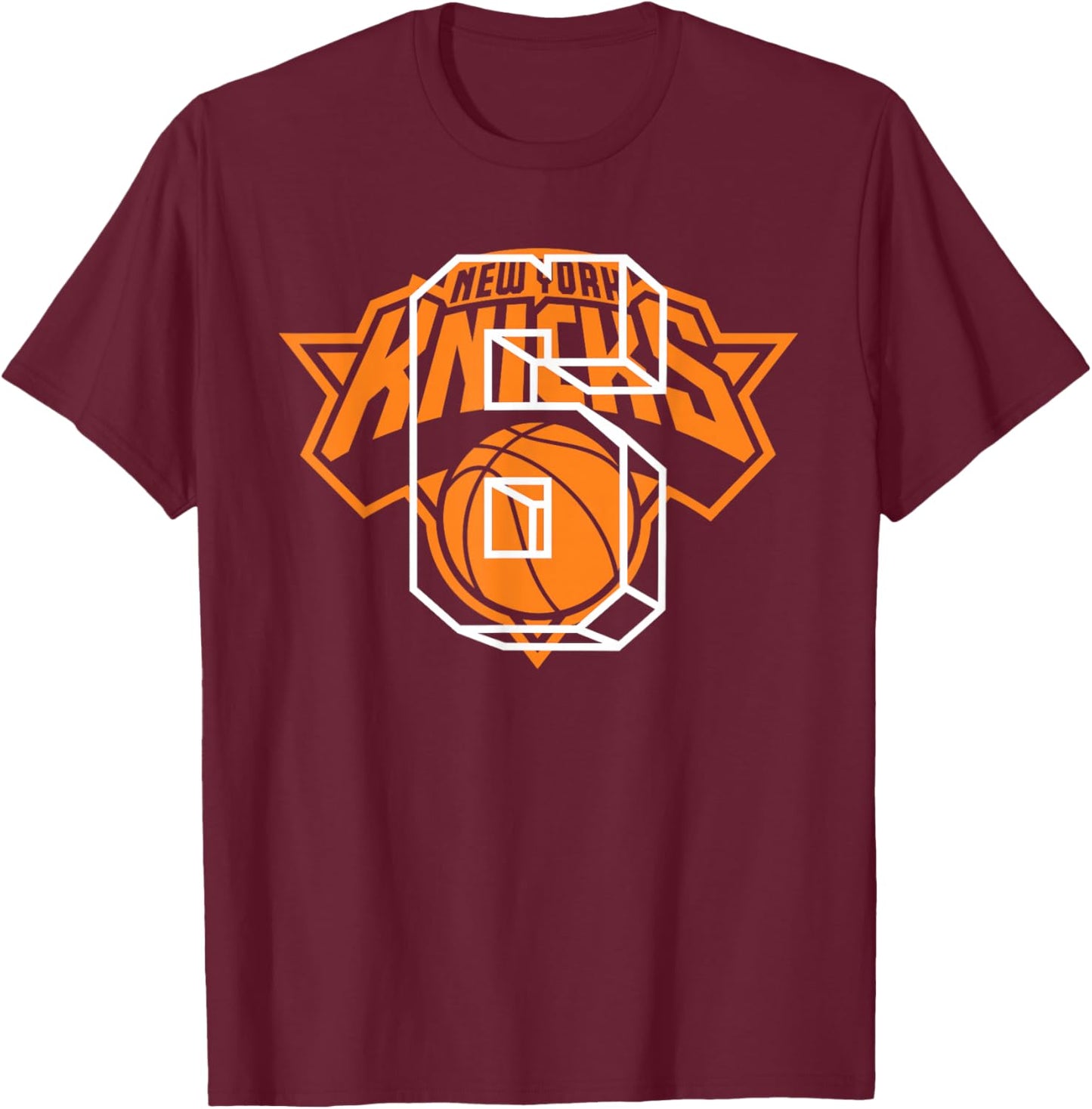 NBA Official New York Knicks 6-7 Craze Kickout T-Shirt - T-Shirt | Maroon