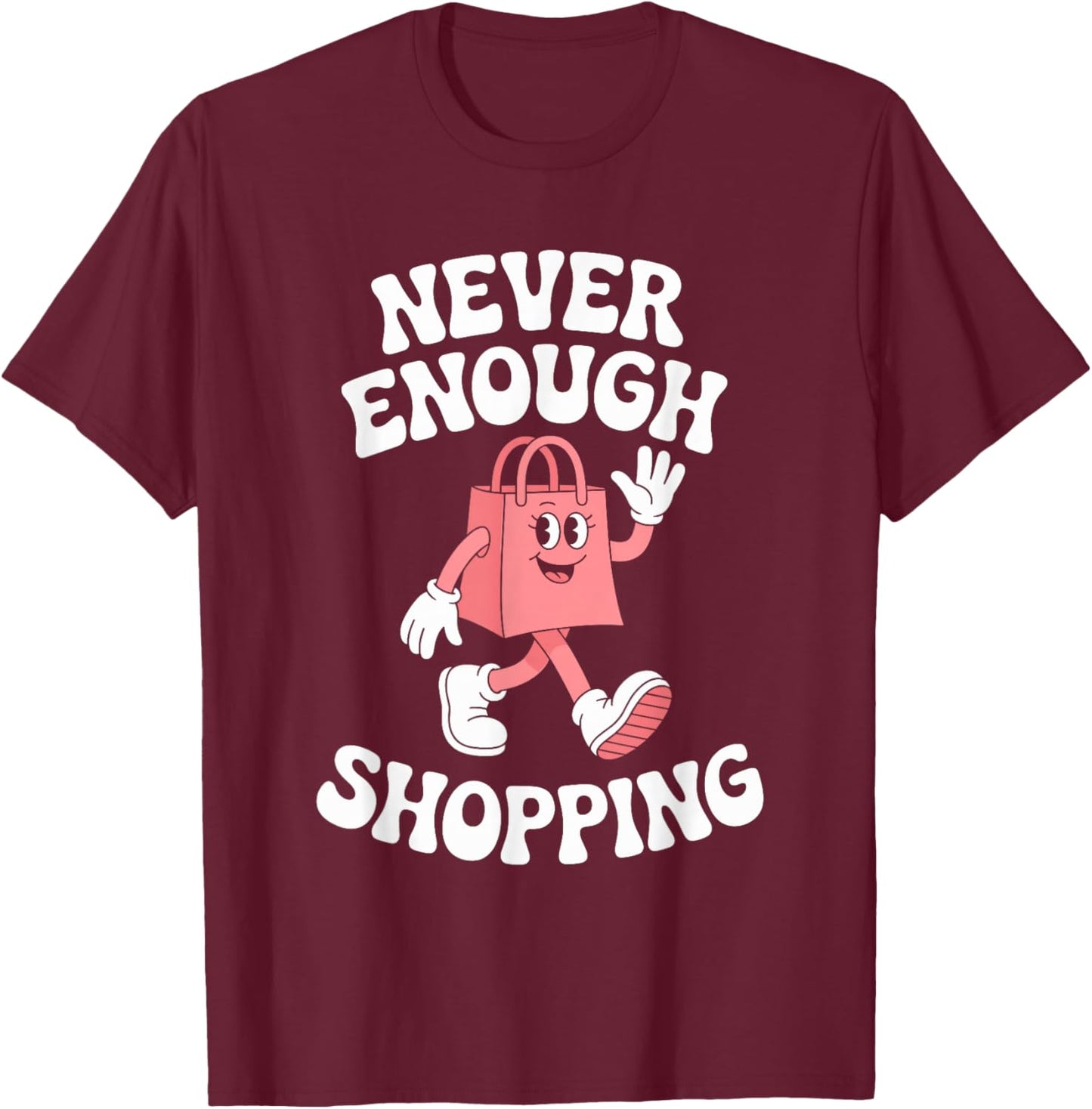 Funny Shopping Retro T-Shirt - T-Shirt | Maroon