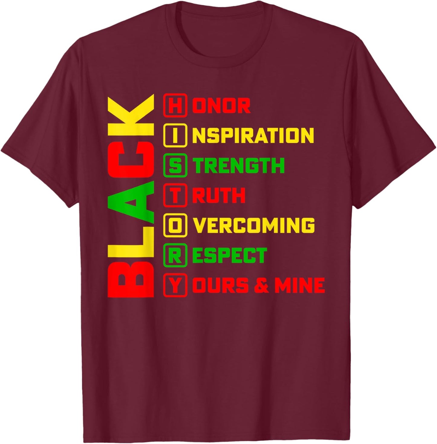 Black History Month Leaders African American BHM Women Kids T-Shirt - T-Shirt | Maroon