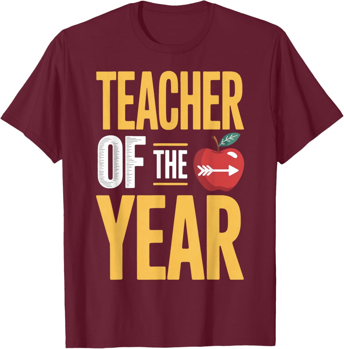 Teacher of The Year Top Student Mentor T-Shirt - T-Shirt | Maroon