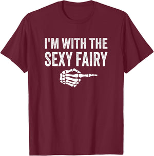 I'm with The Sexy Fairy Halloween Couples Costume T-Shirt - T-Shirt | Maroon