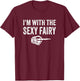 I'm with The Sexy Fairy Halloween Couples Costume T-Shirt - T-Shirt | Maroon