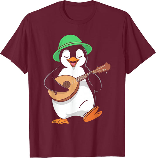 Mandolin Player Animal Musical Instrument Musician T-Shirt - T-Shirt | Maroon