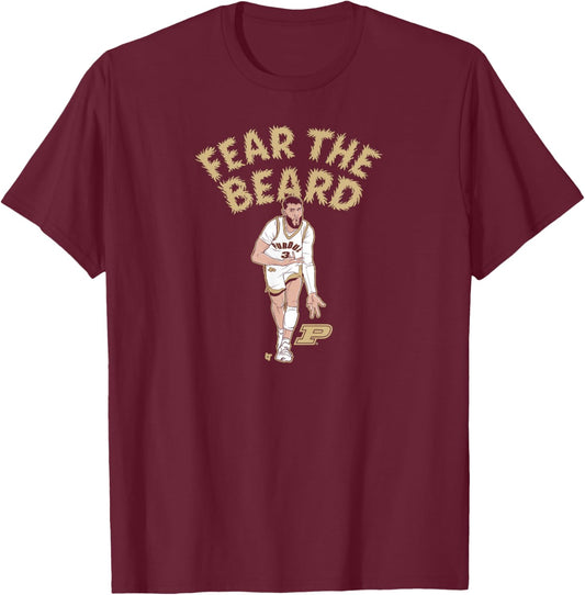 Braden Smith - Fear The Beard - Purdue Basketball T-Shirt - T-Shirt | Maroon