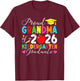Proud Grandma of A 2026 Kindergarten Graduate Graduation T-Shirt - T-Shirt | Maroon