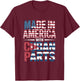 Made in America with Cuban Parts Apparel for Proud Cubans T-Shirt - T-Shirt | Maroon