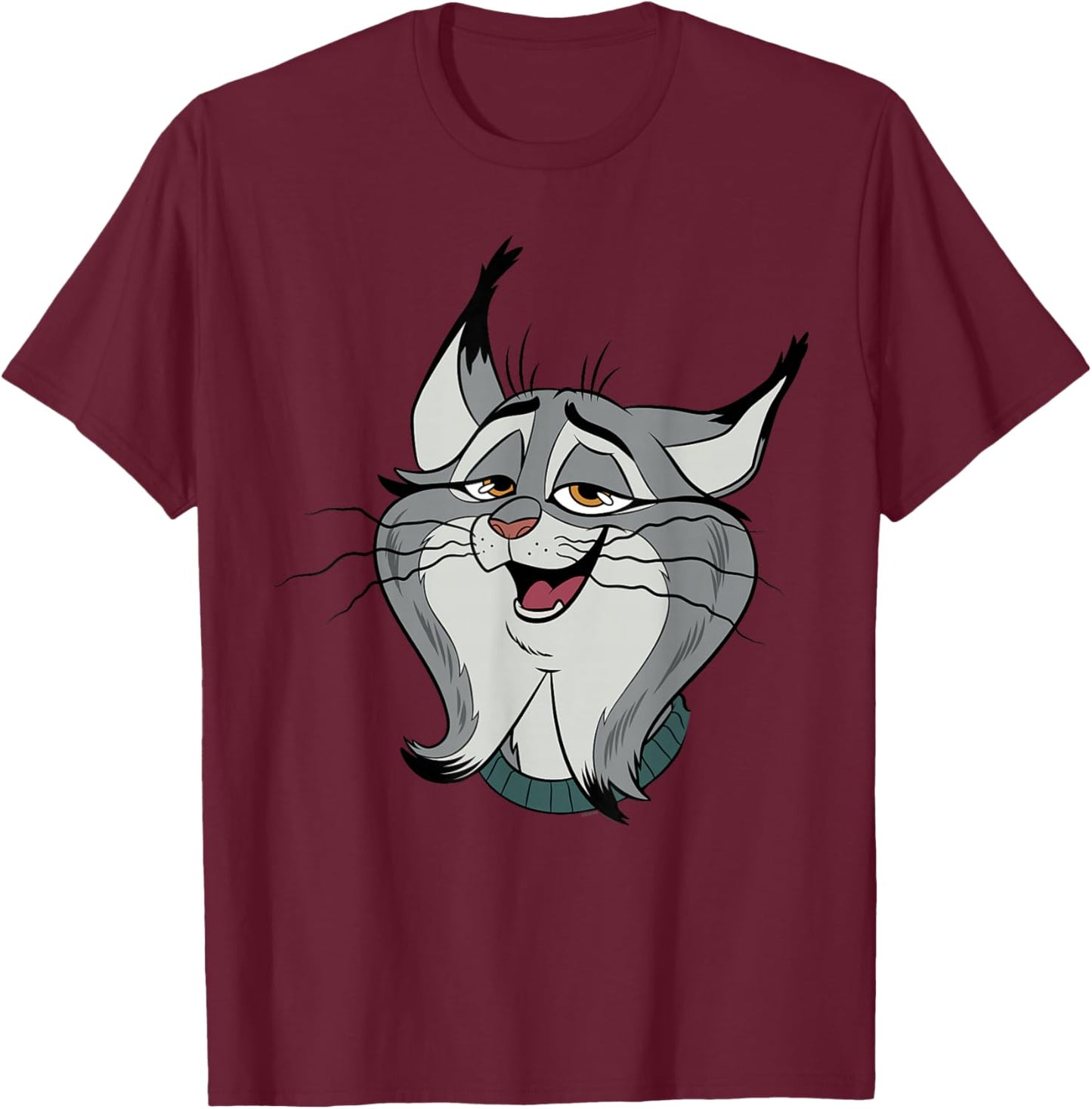 Disney Zootopia 2 Pawbert Lynx Big Face Halloween Costume T-Shirt - T-Shirt | Maroon