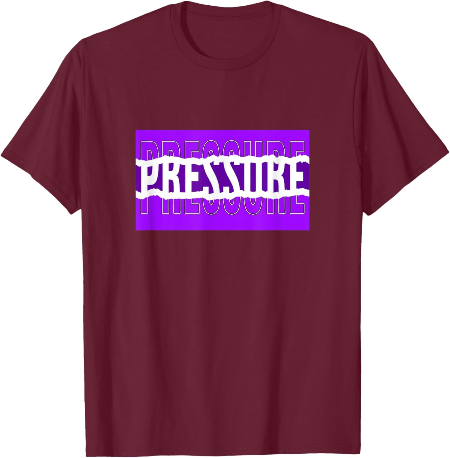 Purple Color Pressure v2 Purple Graphic T-Shirt - T-Shirt | Maroon