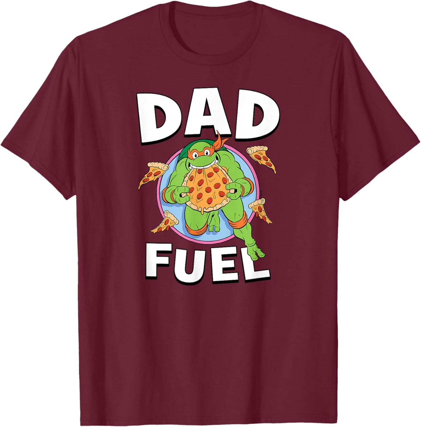 TMNT - Michelangelo - Dad Fuel T-Shirt - T-Shirt | Maroon