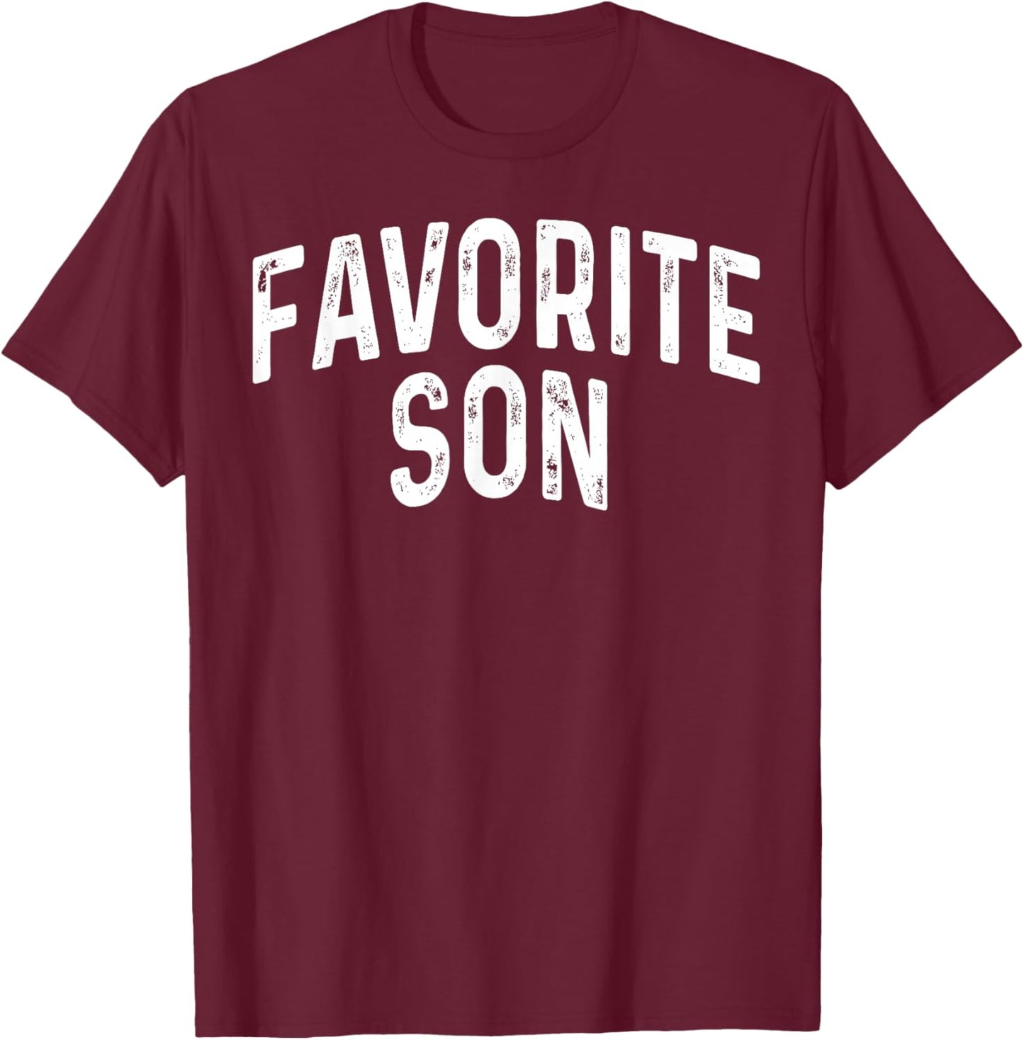 Favorite Son Funny Dad Mom Parents Christmas T-Shirt - T-Shirt | Maroon