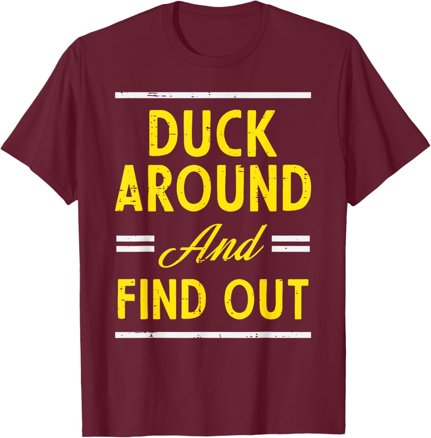 Duck Funny Men Kids Women Boys Girls Youth Teen T-Shirt - T-Shirt | Maroon