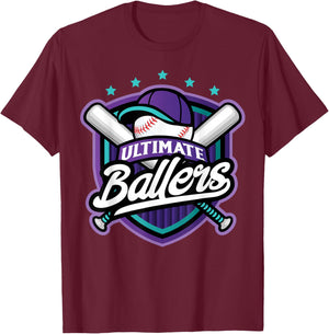 Ultimate Ballers Baseball T-Shirt - T-Shirt | Maroon