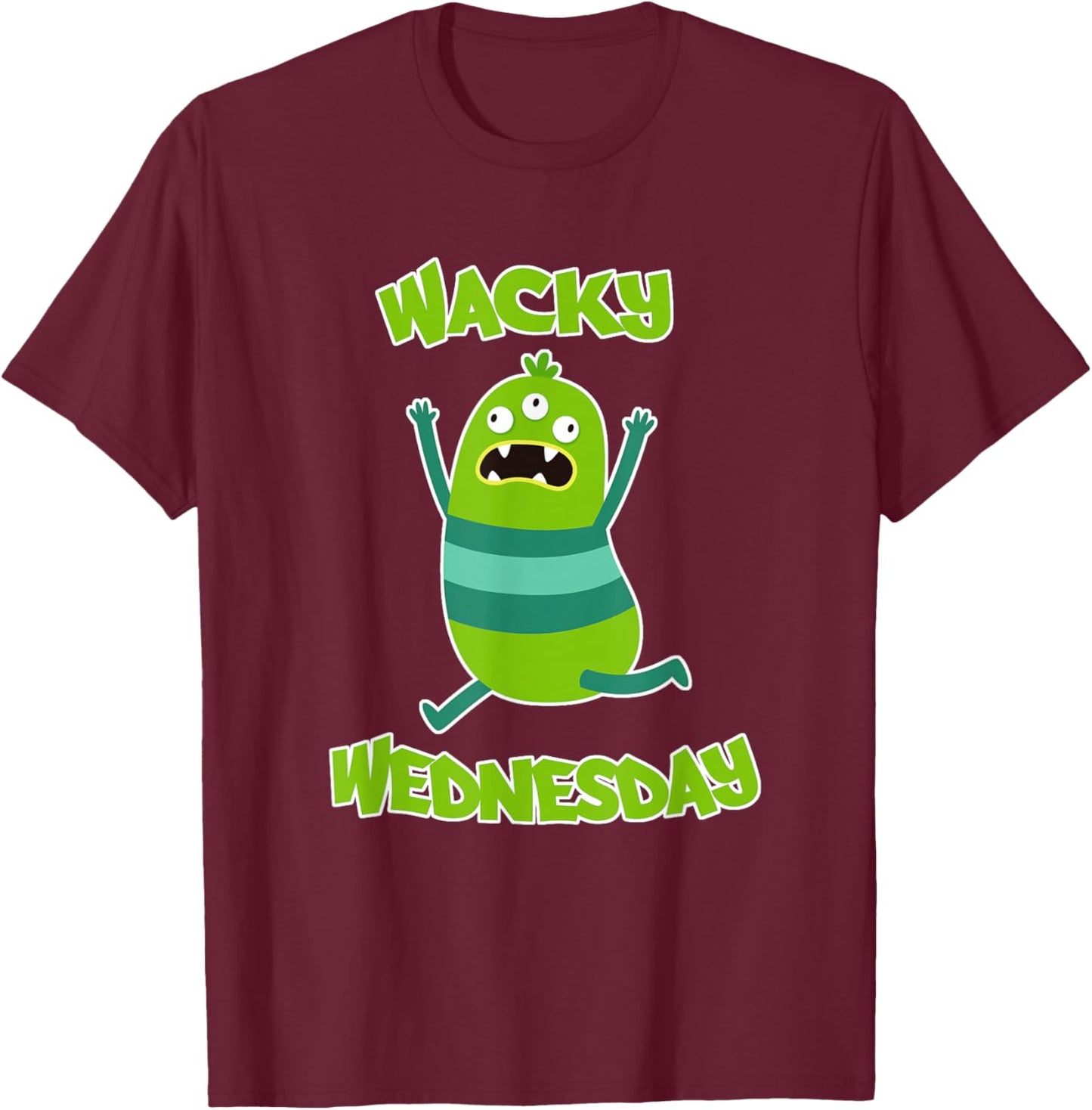 Wacky Wednesday Kids and Teachers | Mismatch Day Spirit Week T-Shirt - T-Shirt | Maroon