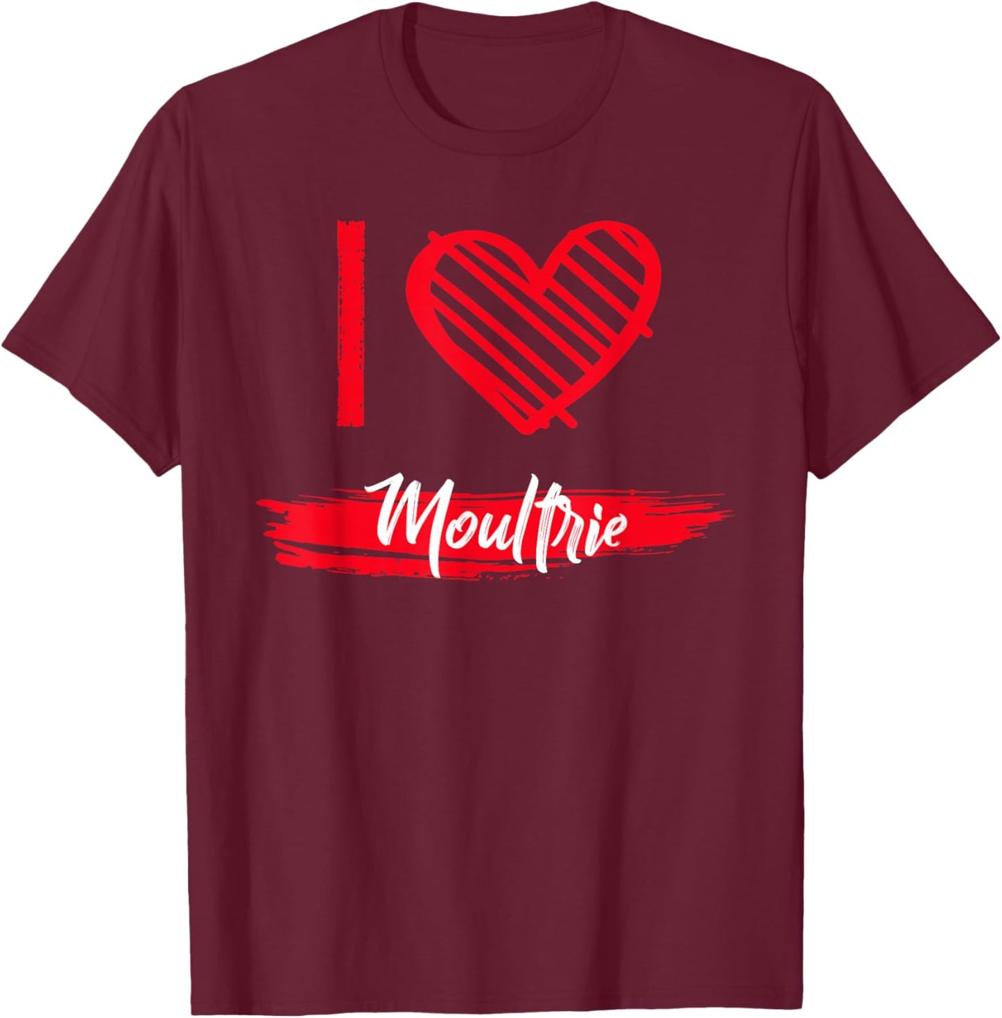 I Love Moultrie County I Heart Moultrie T-Shirt - T-Shirt | Maroon