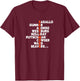 Baltimore Baseball Names 2026 T-Shirt - T-Shirt | Maroon