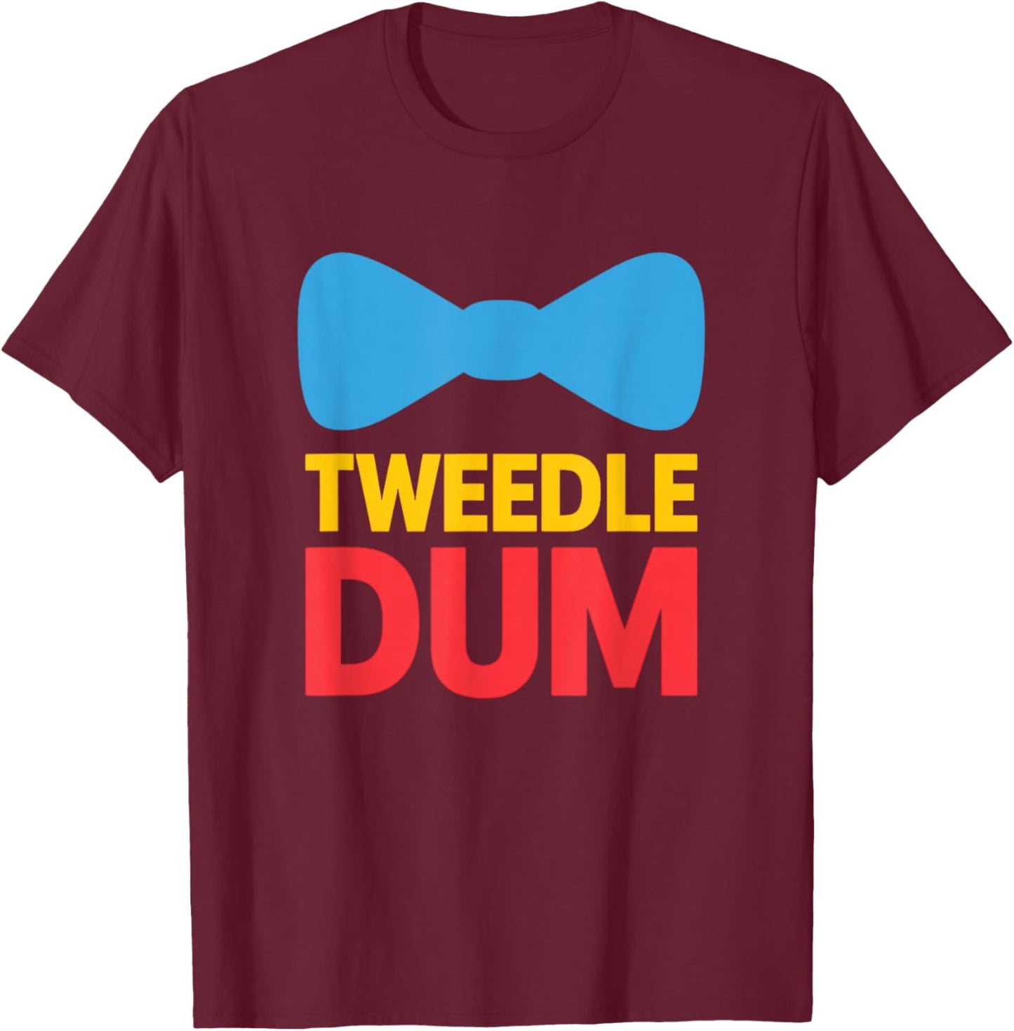 I'm with Dee, Tweedle Halloween Costume Matching Couples T-Shirt - T-Shirt | Maroon