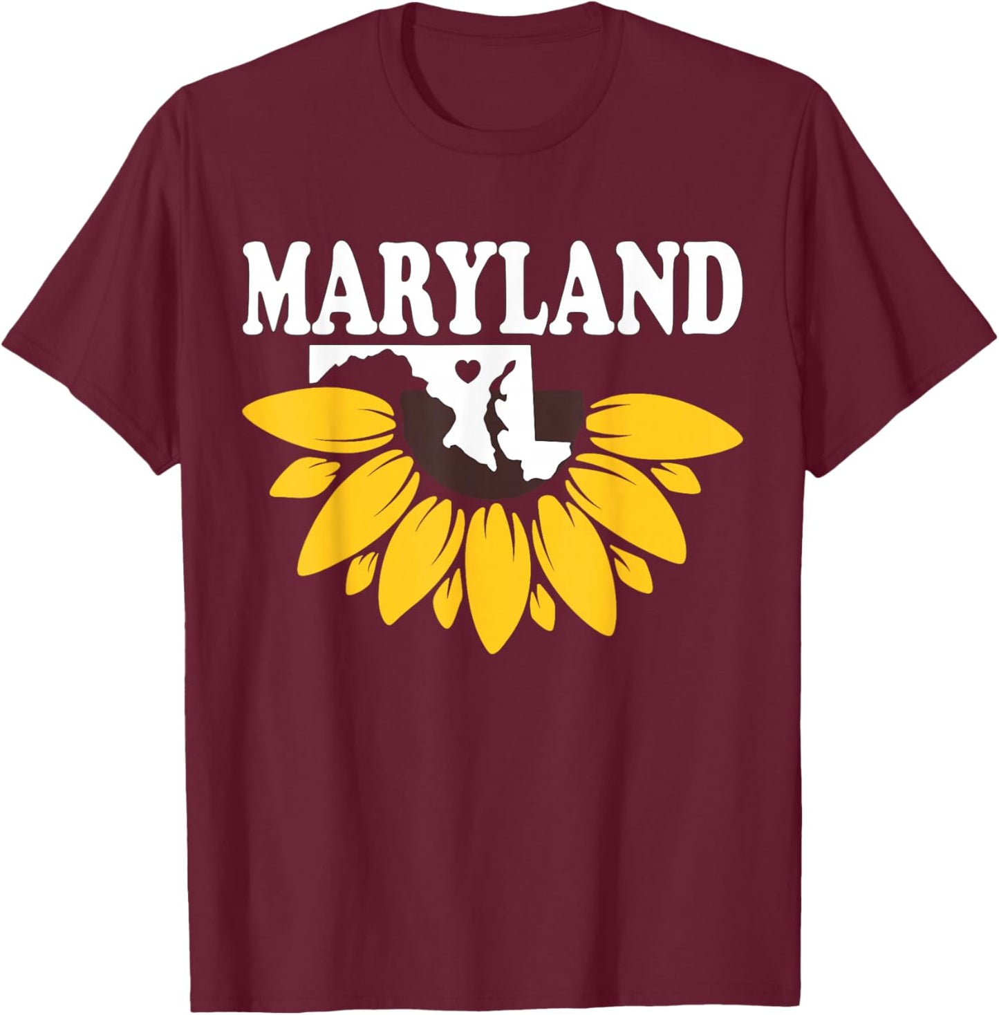 USA American Patriot Kids Boys Girls Maryland T-Shirt - T-Shirt | Maroon
