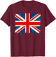 UK Flag United Kingdom Great Britain T-Shirt - T-Shirt | Maroon