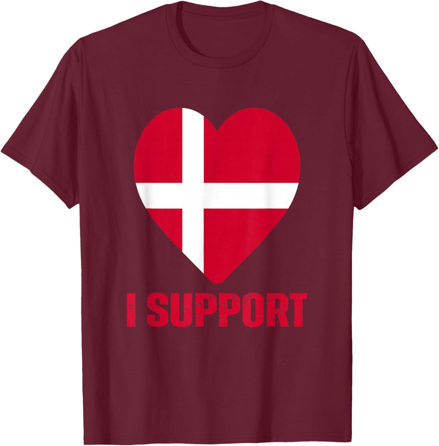 Denmark Greenland Flag is Not for Sale Support Danish Design T-Shirt - T-Shirt | Maroon