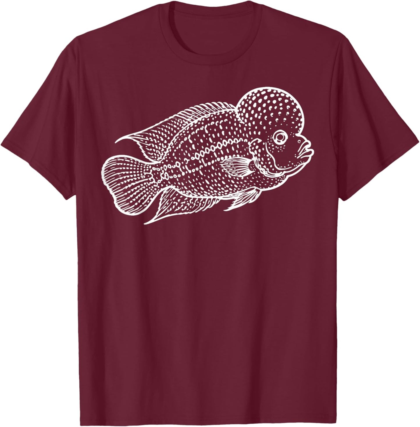 Flowerhorn Fish T-Shirt - T-Shirt | Maroon