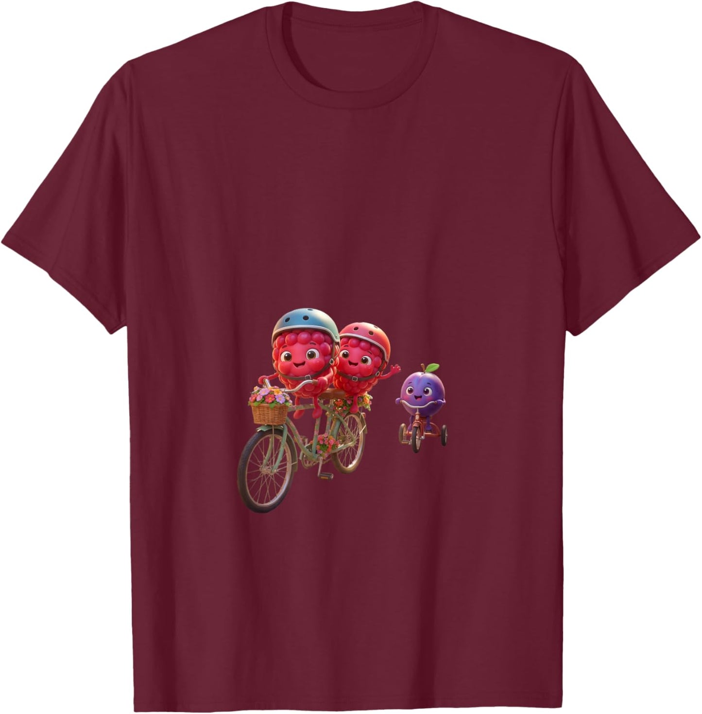 Berry Wheelie Fun T-Shirt - T-Shirt | Maroon