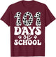 100th Day of School 101 Days Teacher Boys Girls Kids T-Shirt - T-Shirt | Maroon