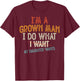 Vintage Father I'm A Grown Man I Do What My Daughter Wants T-Shirt - T-Shirt | Maroon