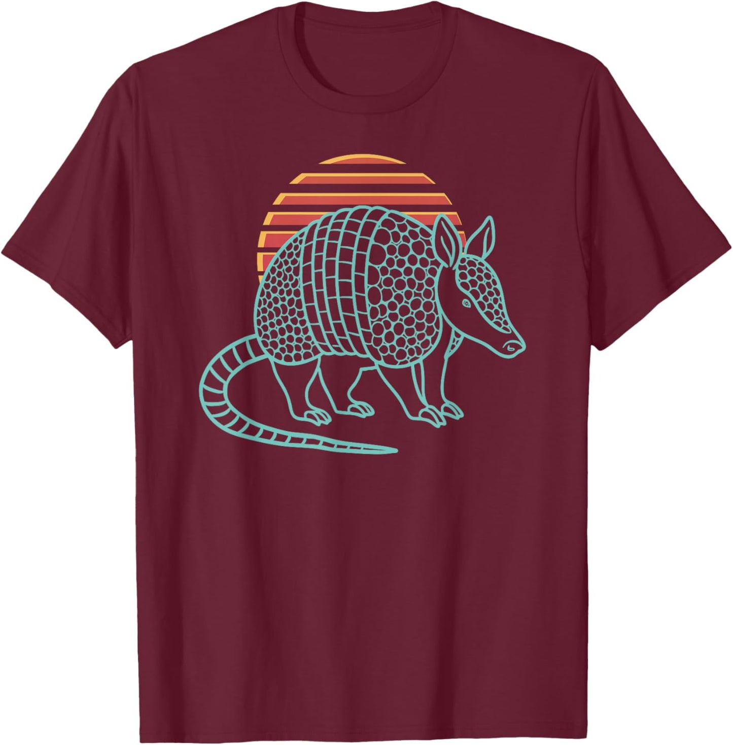 Armadillo Lover Animal Retro Synthwave 80s T-Shirt - T-Shirt | Maroon